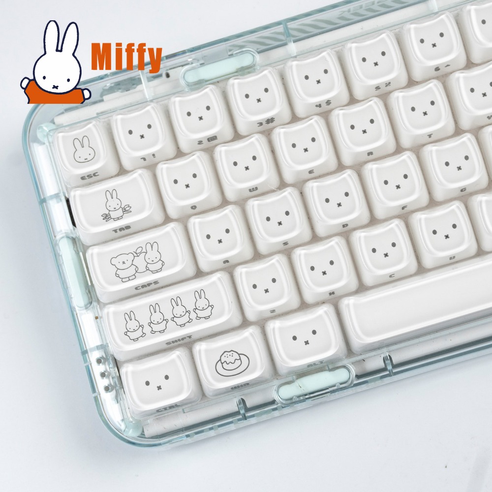 Pc Gaming Simulator - Kawaii Miffy Keycaps Cute Rabbit Key