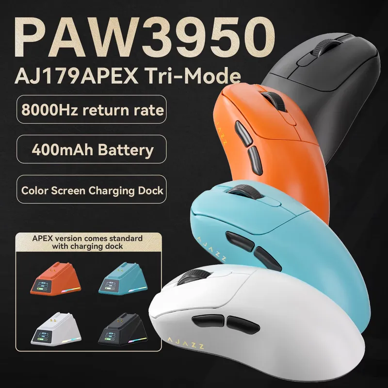 Ajazz AJ179 APEX PAW3950 Ergon - Wireless Gaming Mouse recension och pris