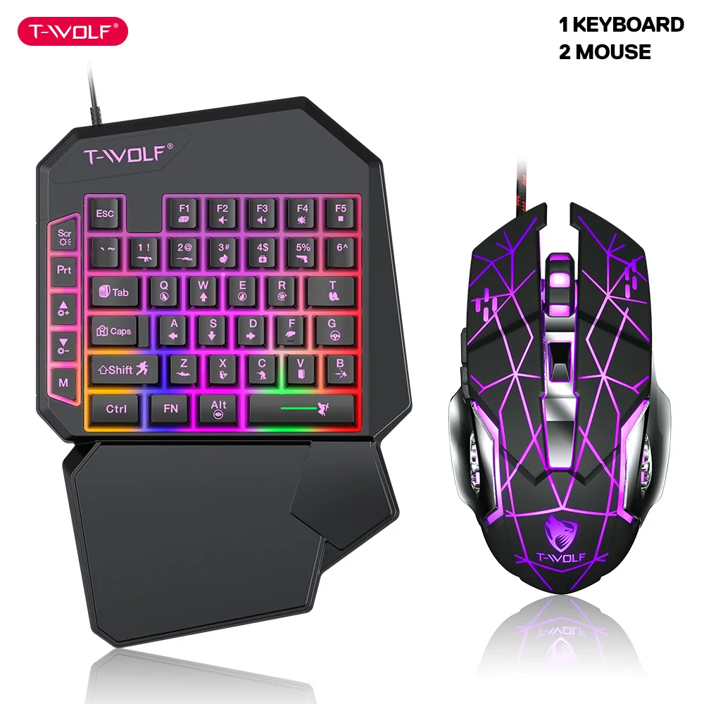T-WOLF TF900 One Handed Keyboa - Pc Gaming Set recension och pris