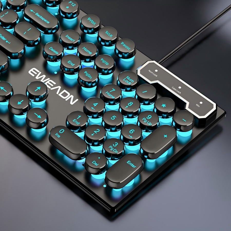 EWEADN Typewriter Gaming Keybo - Pc Gaming Keyboard recension och pris