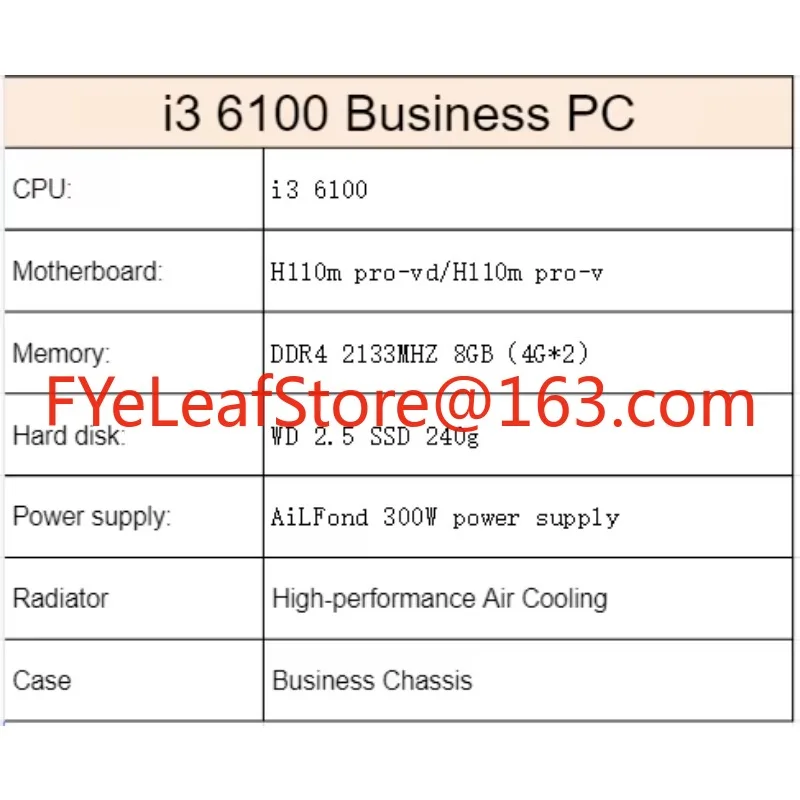 i3 6100  full gaming pc custom - Pc Gaming Prebuilt recension och pris