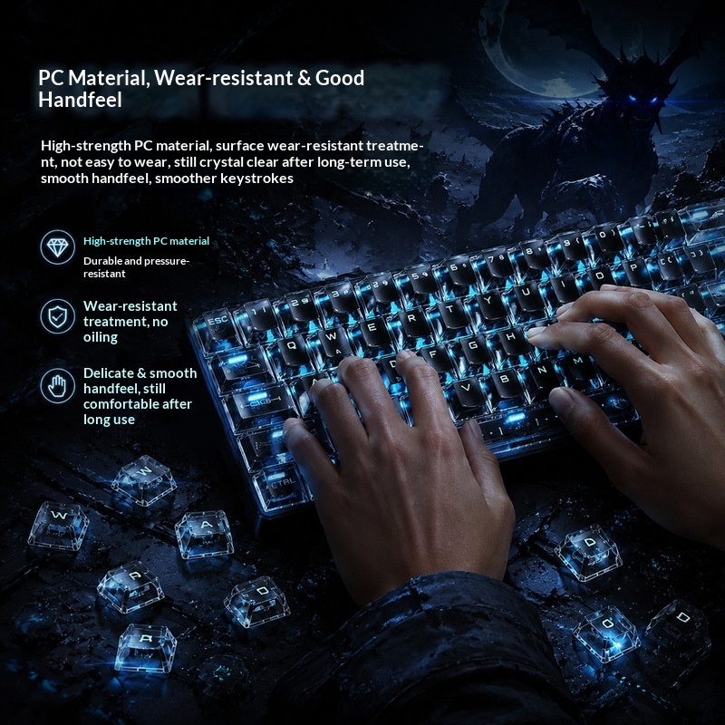 Transparent Backlit Keycaps OE - Pc Gaming Set recension och pris