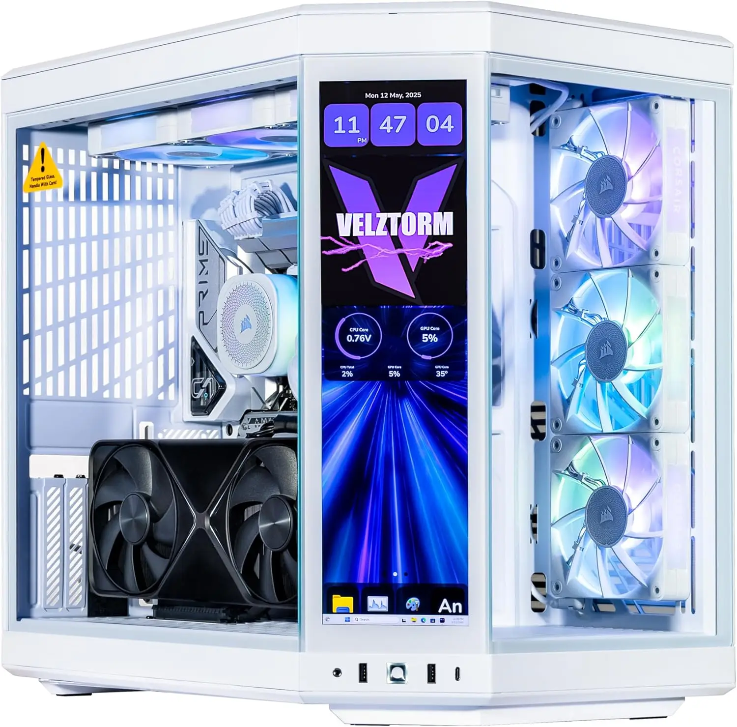 Velztorm LCD White Praetix Cus - Pc Gaming Y70 recension och pris
