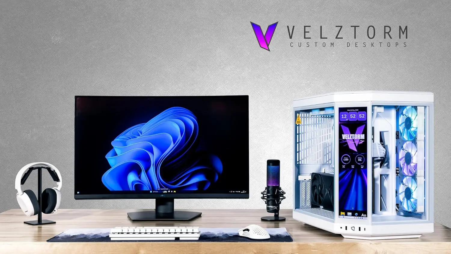 Velztorm LCD White Praetix Cus - Pc Gaming Y70 recension och pris