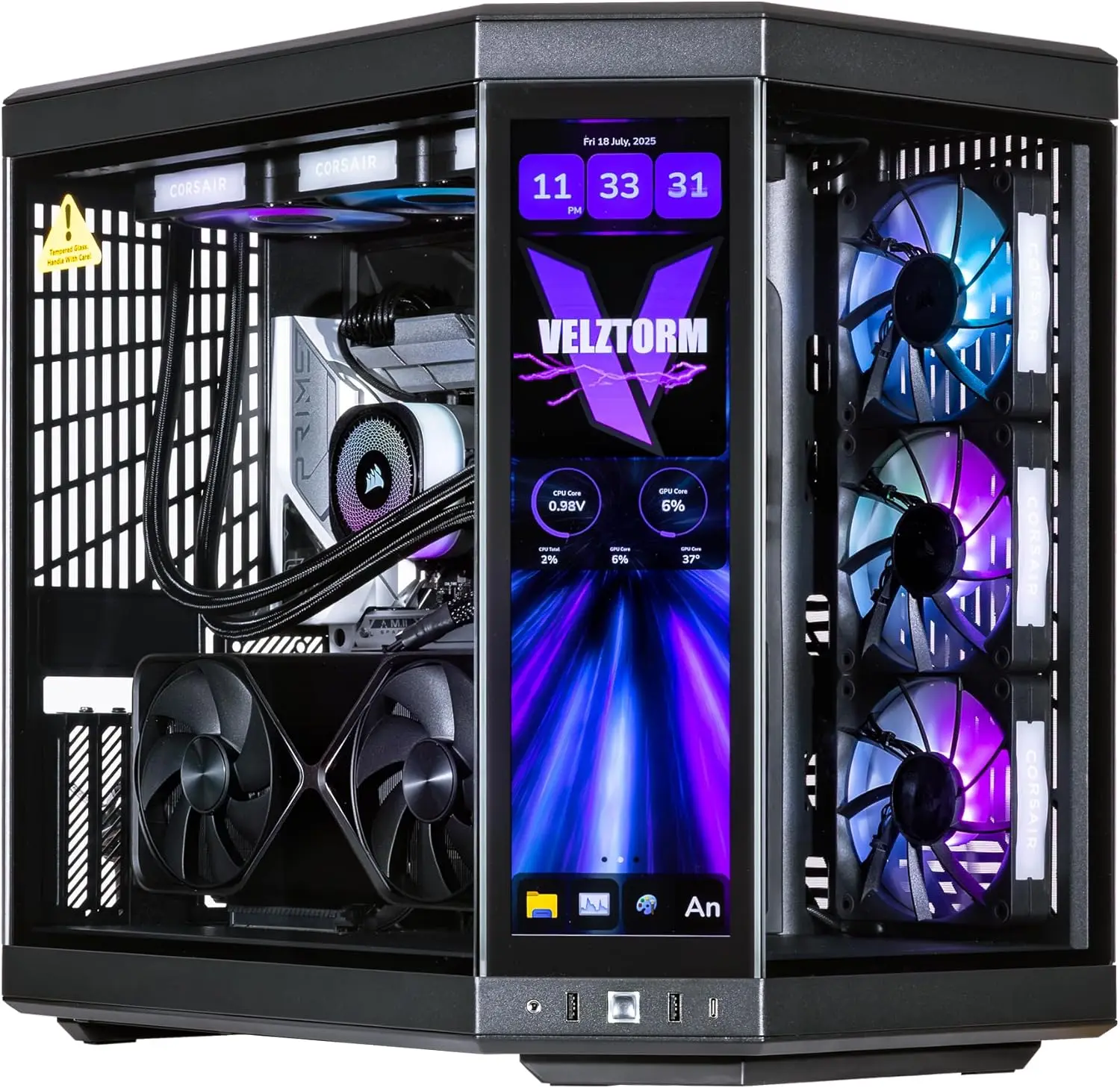 Velztorm LCD Black Praetix Cus - Pc Gaming Y70 recension och pris