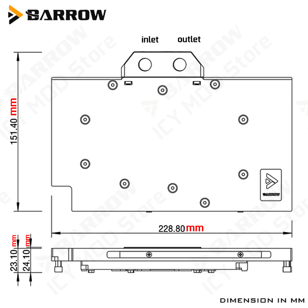 Barrow Display Card Water Cool - Pc Gaming Water Cooling recension och pris