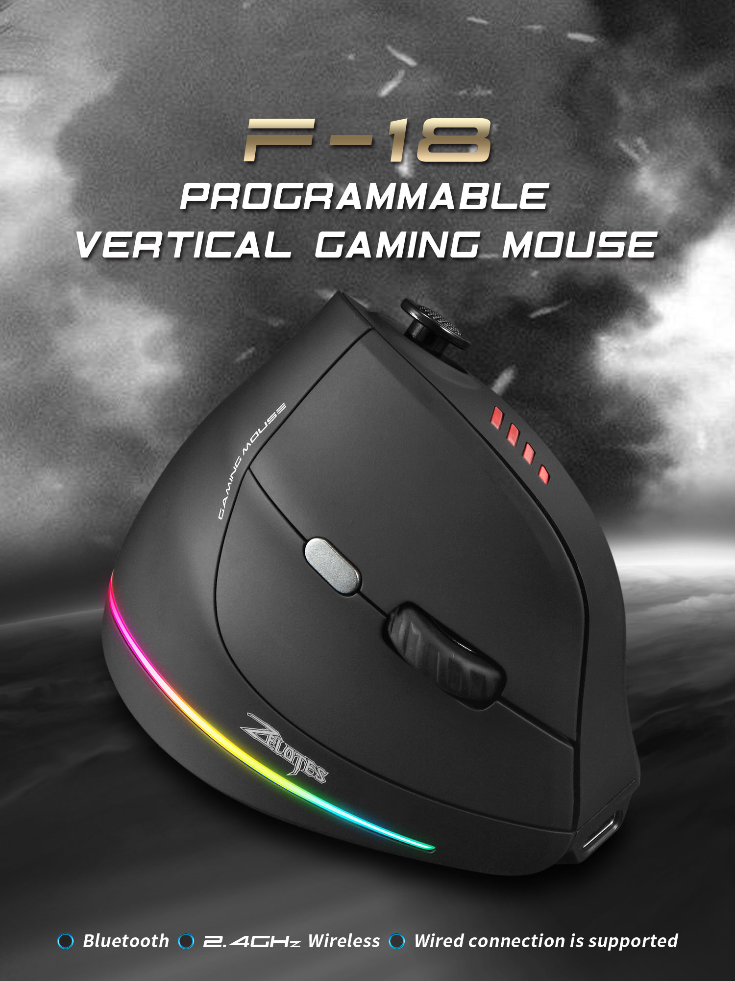 Jomaa RGB Backlit Wireless Ver - Wireless Gaming Mouse recension och pris
